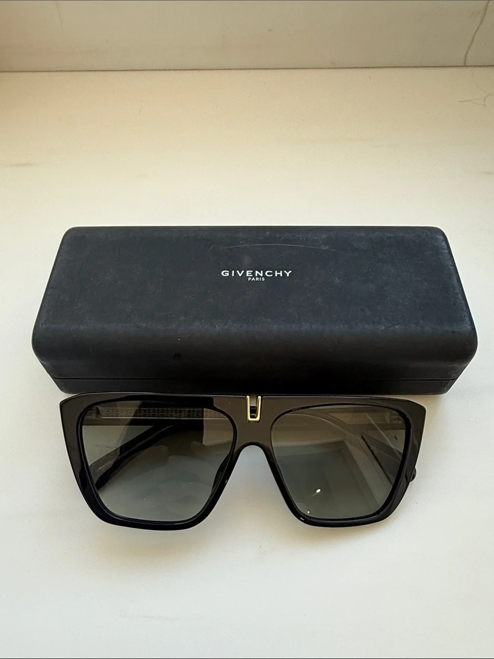 Givenchy Black Sunglasses with Gold Accents